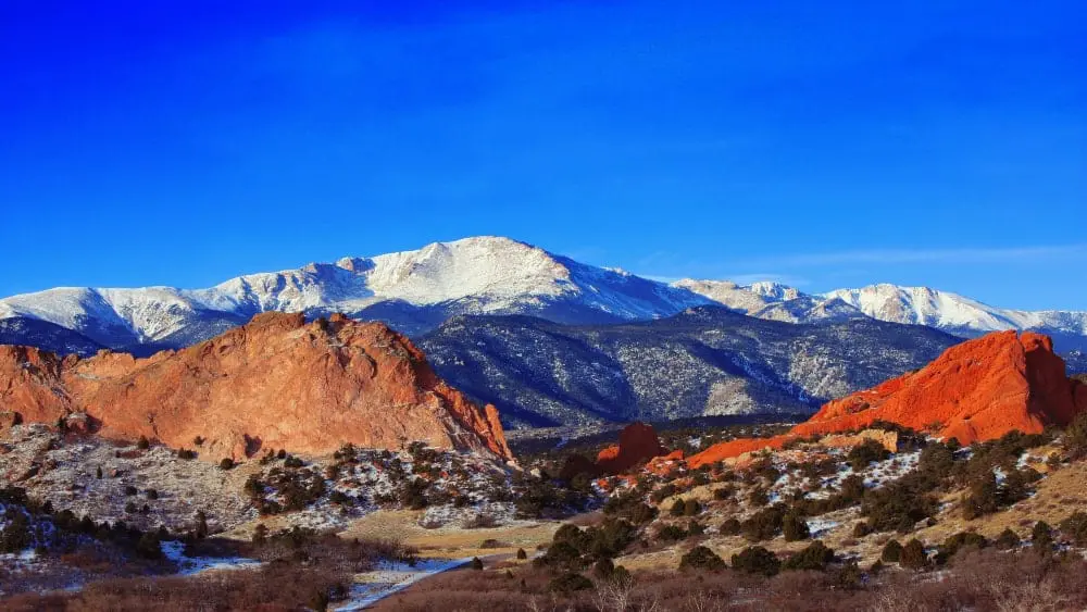 snow capped mountains