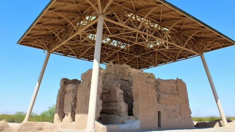 Ruinas históricas en el área de Casa Grande de Arizona