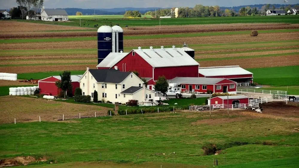 Una granja en el condado de Lancaster en Pensilvania.