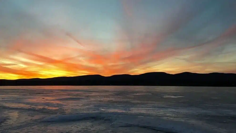 Puesta de sol en Pittsfield, Massachusetts