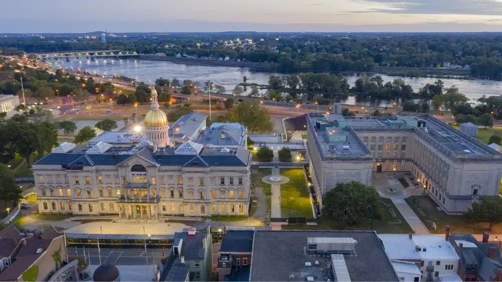 Vista aérea de Trenton, Nueva Jersey